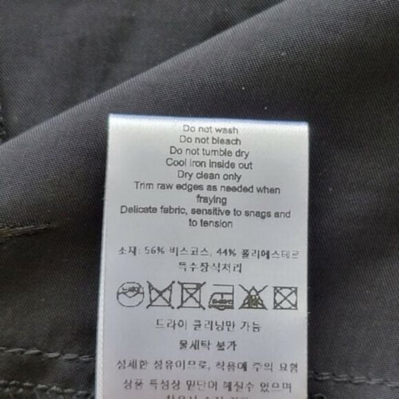 Zadig & Voltaire Black Satin Root Star Asymmetrical knee length dress XS Gothic - Picture 11 of 11